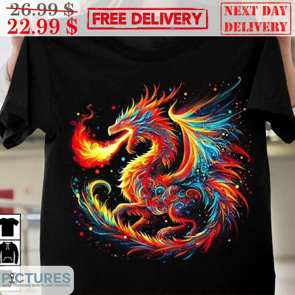 Dragon Fire Colorful Graphic Shirt