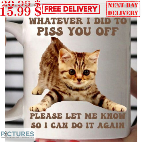 Kitty Whatever I Did To Piss You Off Please Let Me Know So I Can Do It Again Mug