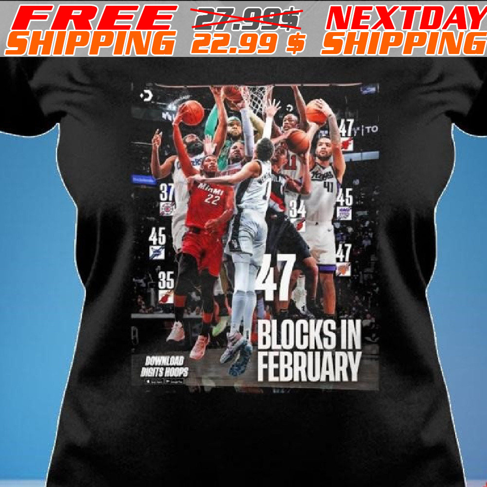 Blocks In February Victor Wembanyama Bulls Knicks Hornets Kings Clippers Heat Trail Blazers Shirt