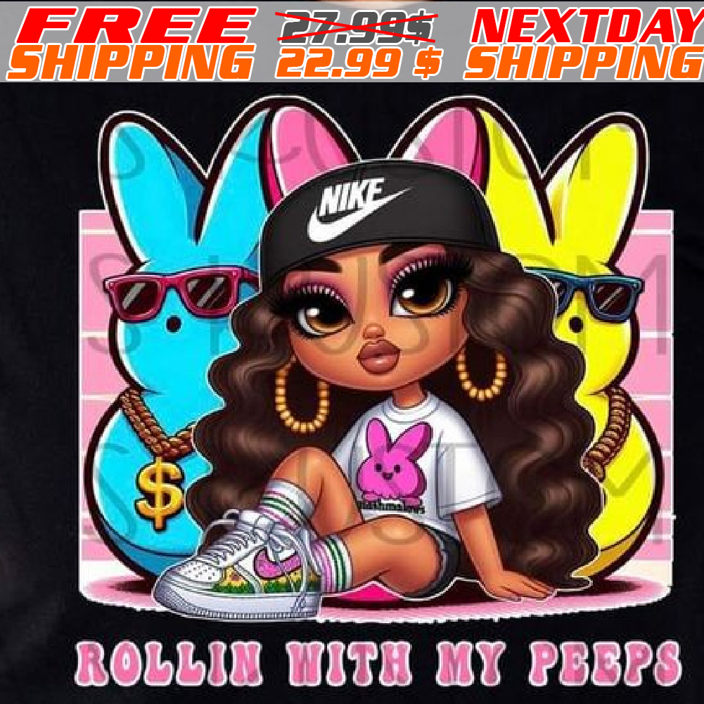 Chibi Girl With Rabbit Rollin With My Peep Shirt