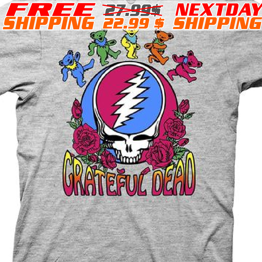 Grateful Dead Steal Your Face Skull Dancing Bear Shirt