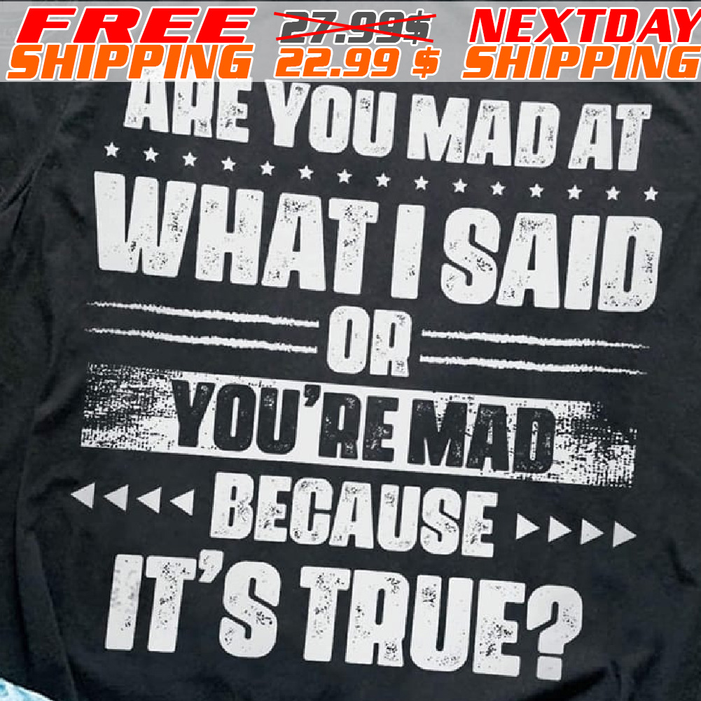 Are You Mad At What I Said Or You're Mad Because It's True Shirt