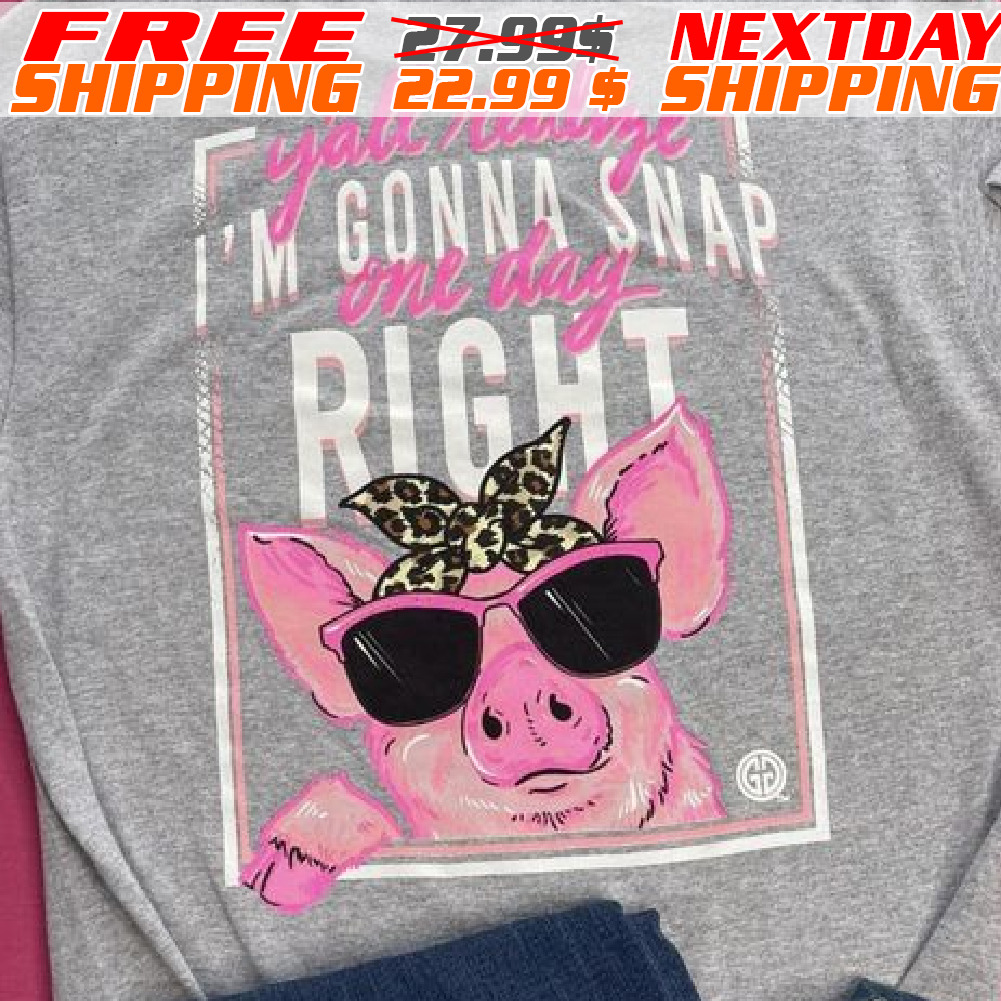 Pink Pig Y'All Realize I Am Gonna Snap One Day Right Shirt