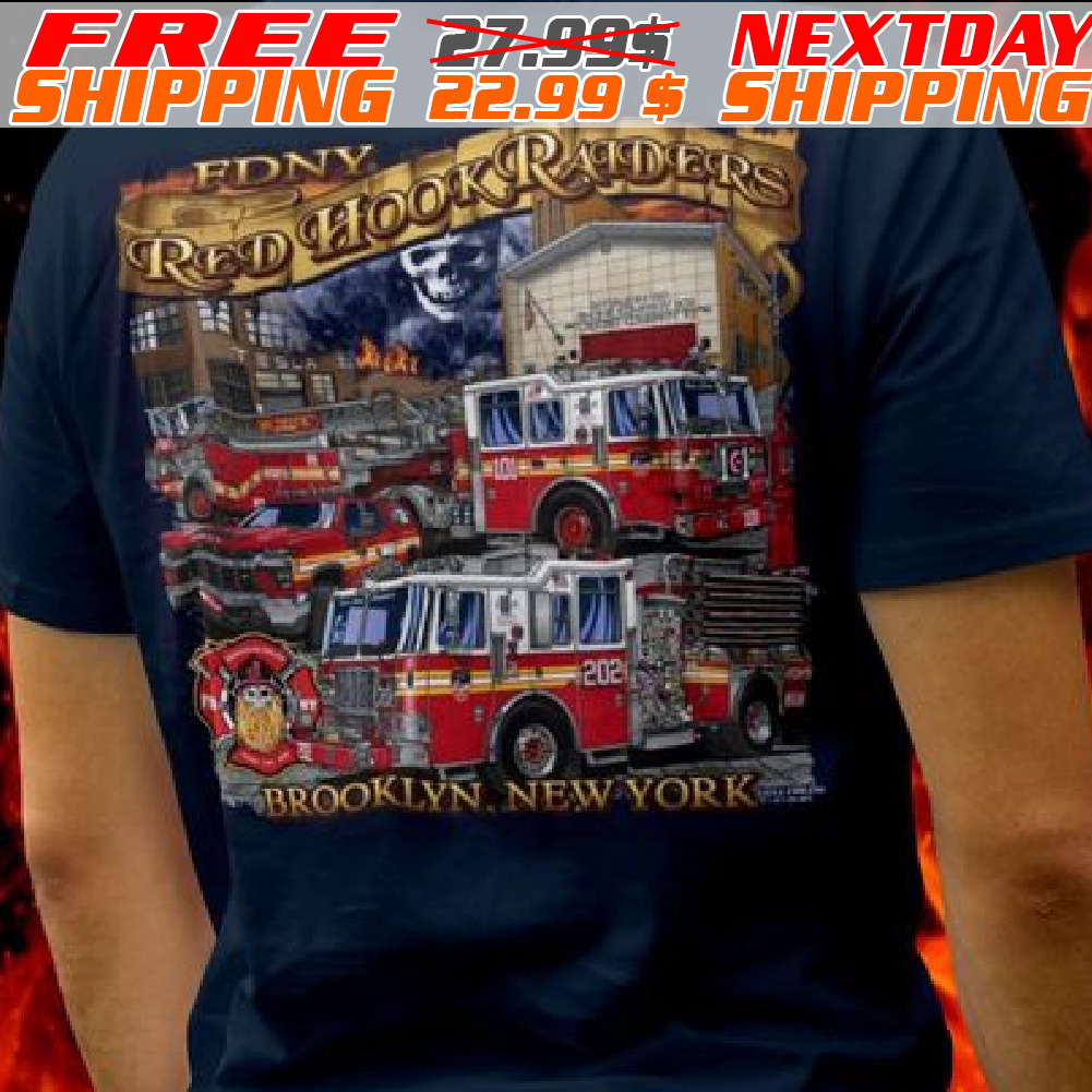 FDNY Engine 202 Ladder 101 Batt. 32 Red Hook Raiders Brooklyn NEW Fire Shirt