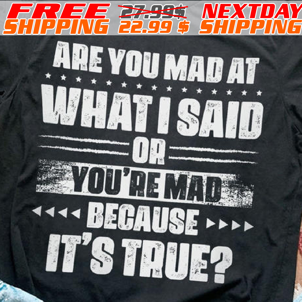 Are You Mad At What I Said Or You're Mad Because It's True Shirt