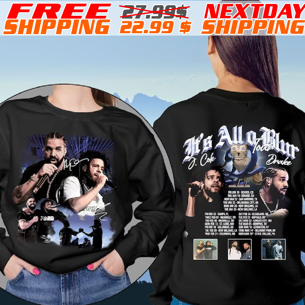 Drake J. Cole It's All a Blur Tour 2024 Rap Vintage Shirt