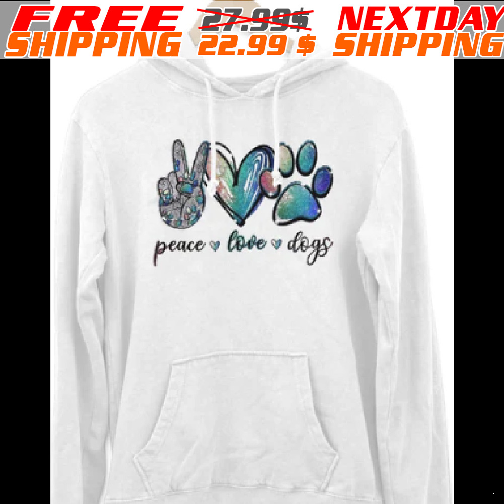 Heart Dog Paw Peace Love Dogs Shirt