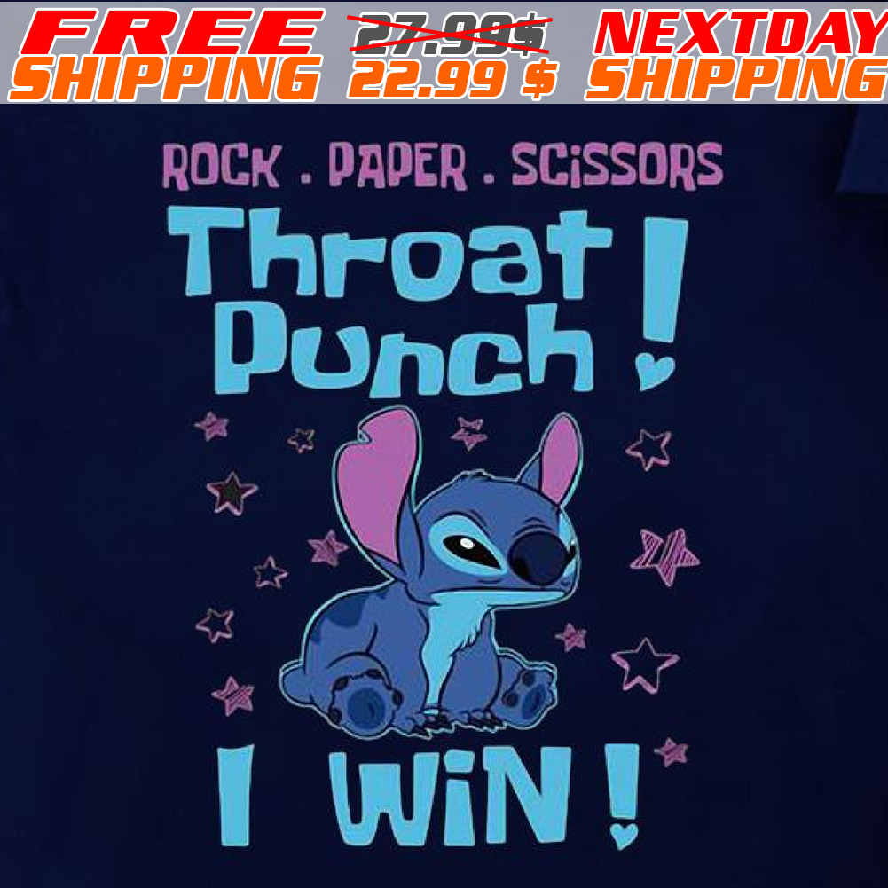 Stitch Rock Dader Scissors Throat Punch I Win Shirt