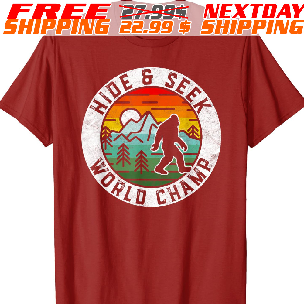 Bigfoot Hide and Seek World Champ Sasquatch Silhouette Shirt