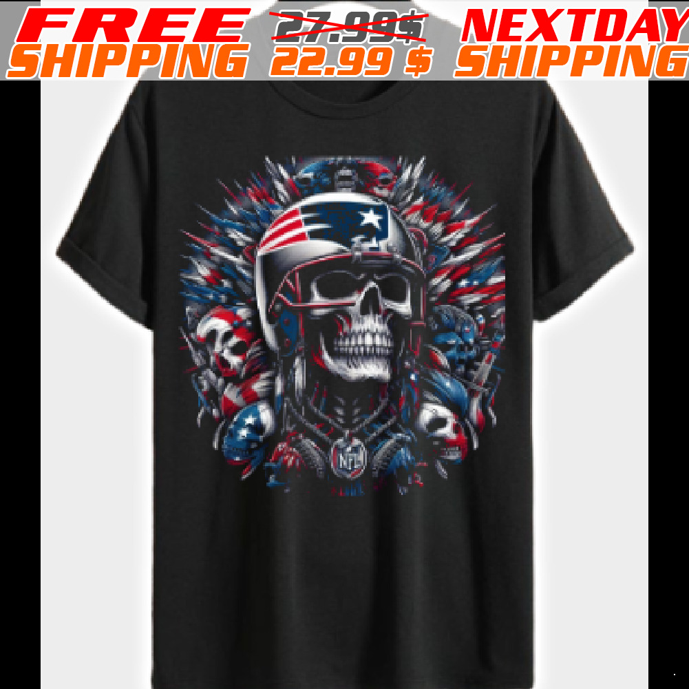 American Flag Patriotic Skulls Shirt