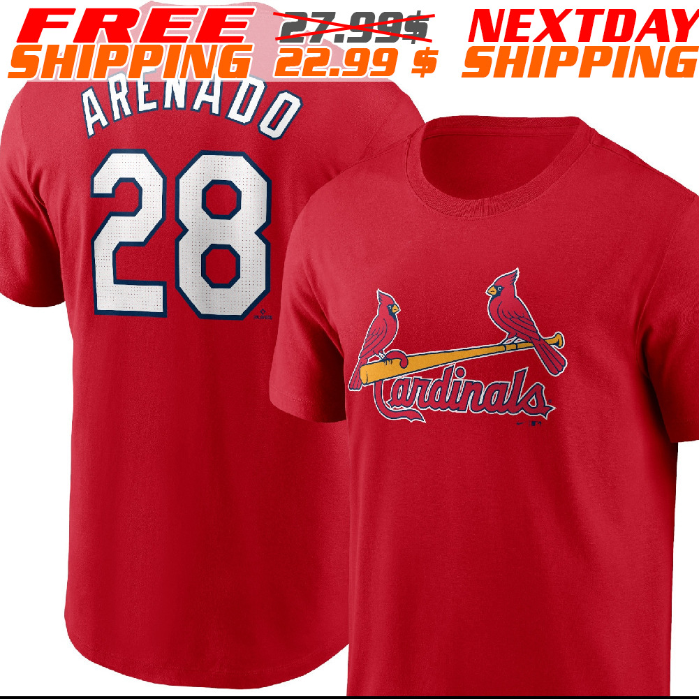 St. Louis Cardinals Nolan Arenado Nike Red Fuse Name & Number Shirt
