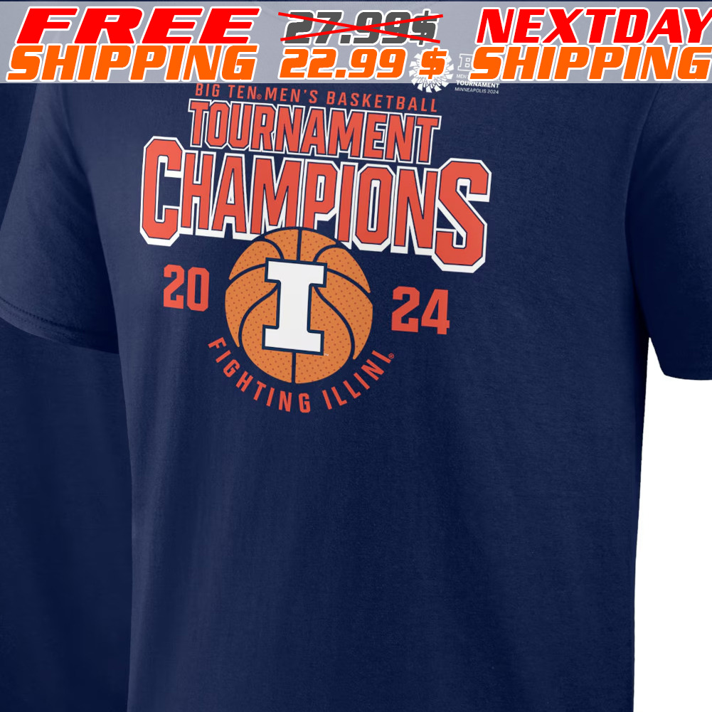 Illinois Fighting Illini Fanatics Branded 2024 Big Ten Shirt Illinois Fighting Illini Fanatics Branded 2024 Big Ten Shirt