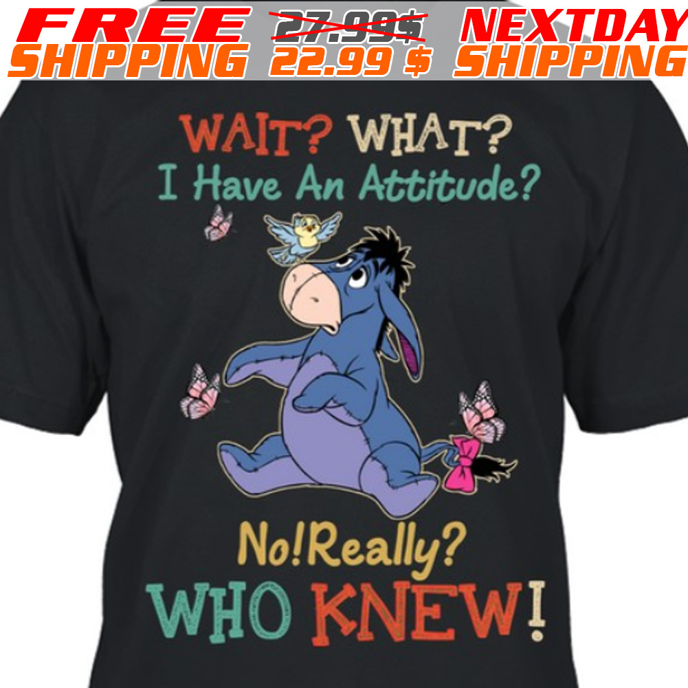 Eeyore Wait What I Have An Attitude No Really Who Knew Disney Shirt