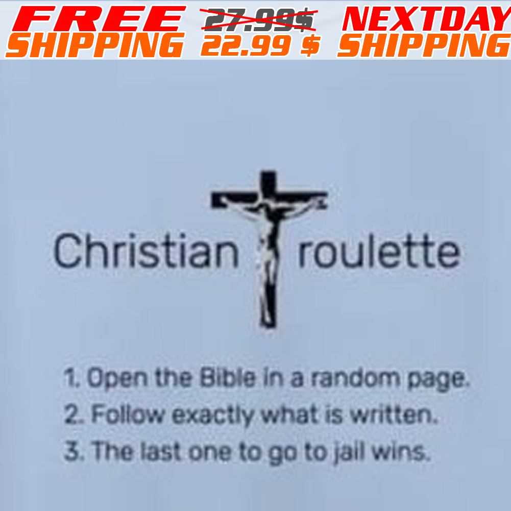 Cross Jesus Christian Roulette Open The Bible In A Random Page Shirt