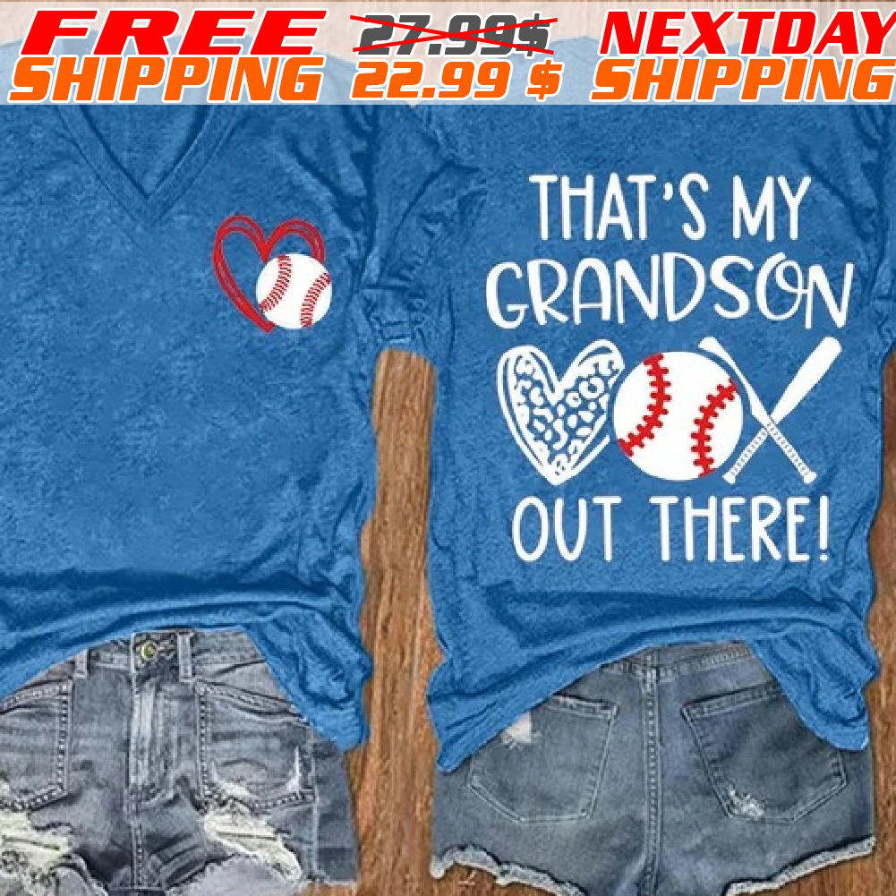 That's My Grandson Out There Print Casual Shirt