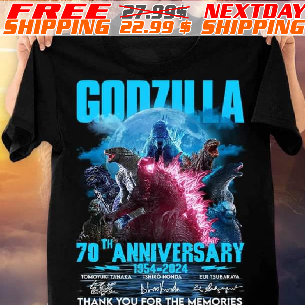 Godzilla 1954 2024 70th Anniversary Thank You For The Memories Shirt
