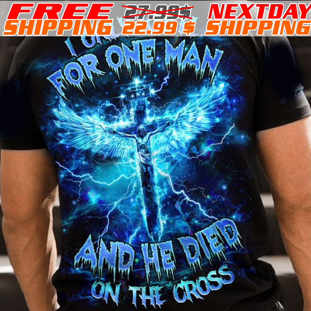 Cross Wings I Only Kneez For One Man And He Died On The Cross Shirt