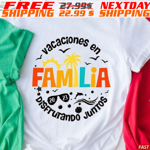 Vacaciones En Familia 2023  Camisa De Disfrutando Juntos Matching Family Vacation Shirt