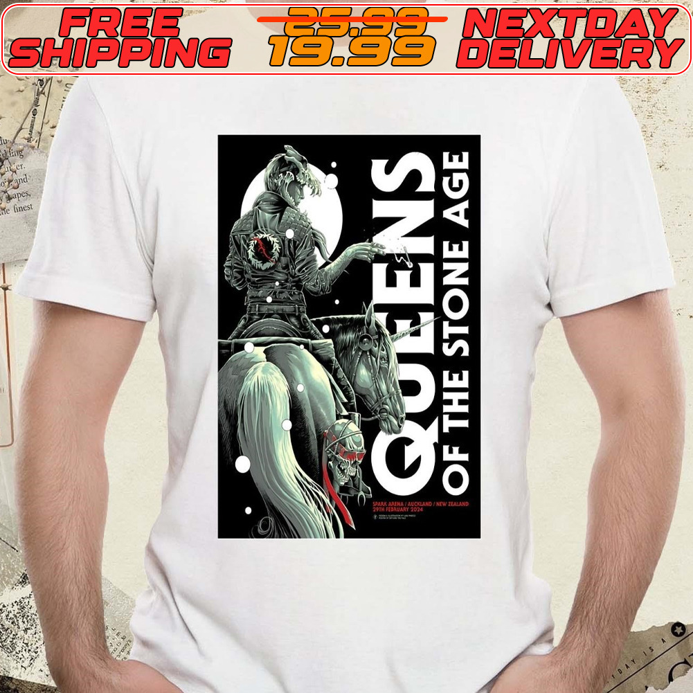 Queens Of The Stone Age Feb 29 2024 At Spark Arena In Auckland NZ Poster Shirt
