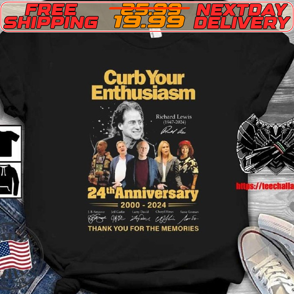 Original Curb Your Enthusiasm 24th Anniversary 2000 2024 Thank You For The Memories Signatures Shirt Original Curb Your Enthusiasm 24th Anniversary 2000 2024 Thank You For The Memories Signatures Shirt