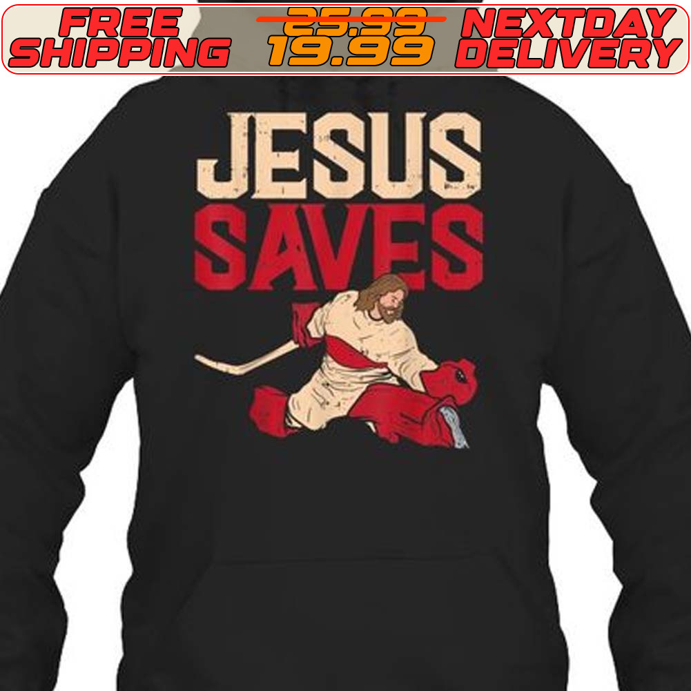 Jesus Saves Ice Hockey Goalie Sport Religious Christian Shirt