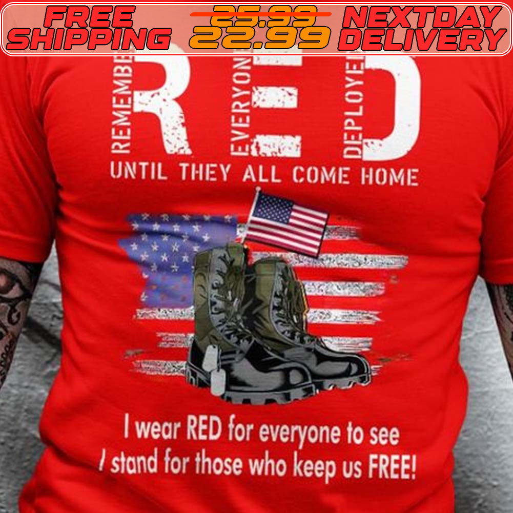 I Wear Red For Everyone To See Veteran American Flag Shirt