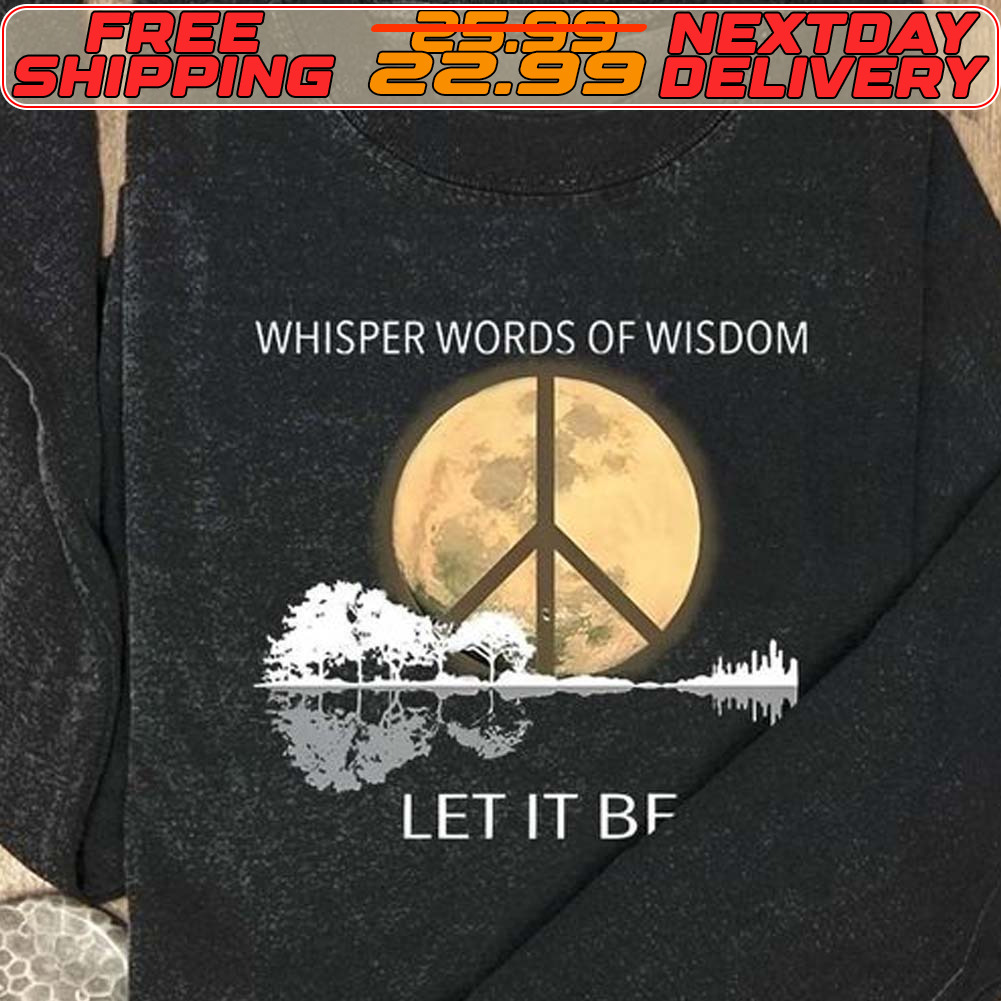 Hippie Guitar Lake Whisper Words Of Wisdom Let It Be Shirt