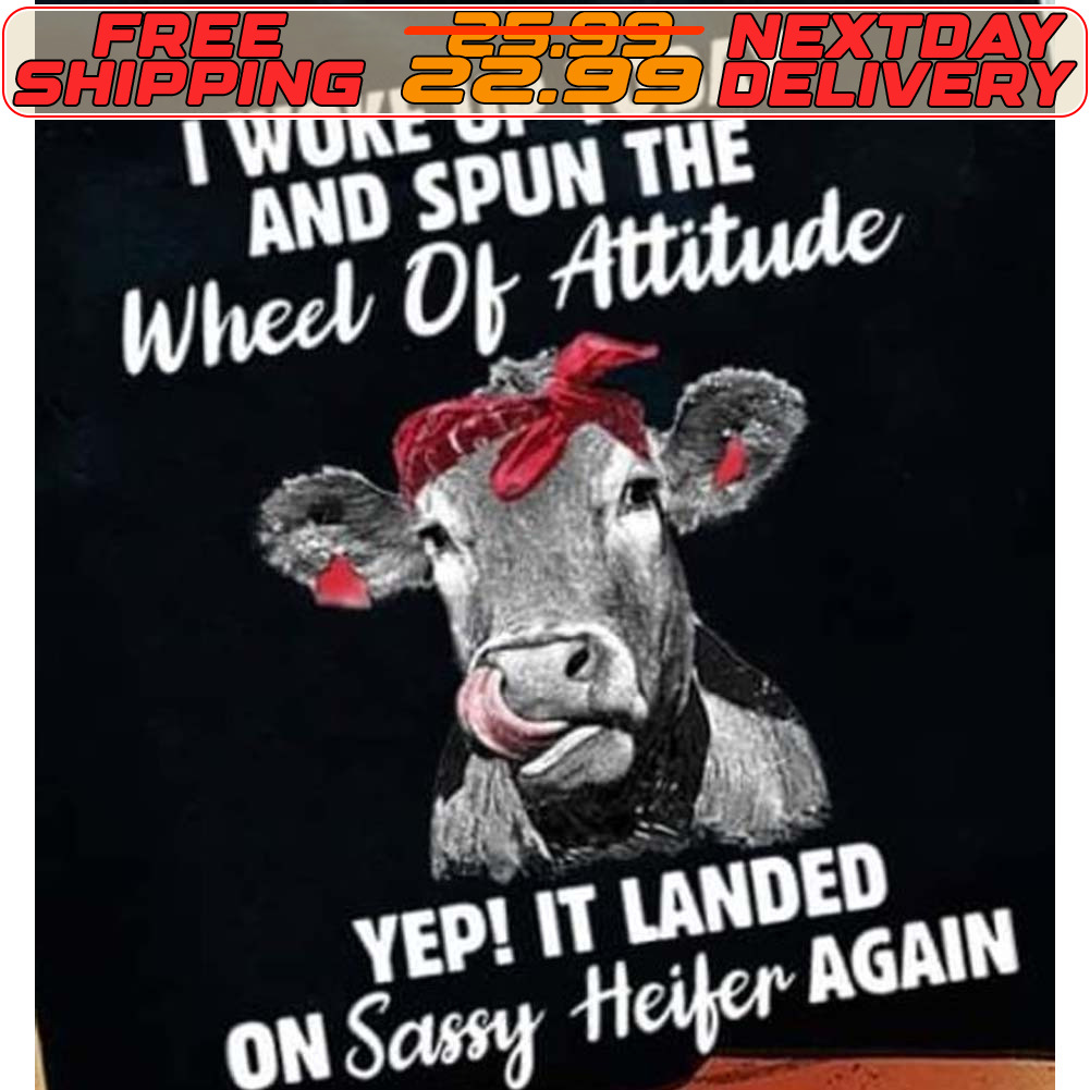 Cow I Woke Up Today And Spun The Wheel Of Attitude Yep It Landed On Sassy Heifer Again Shirt