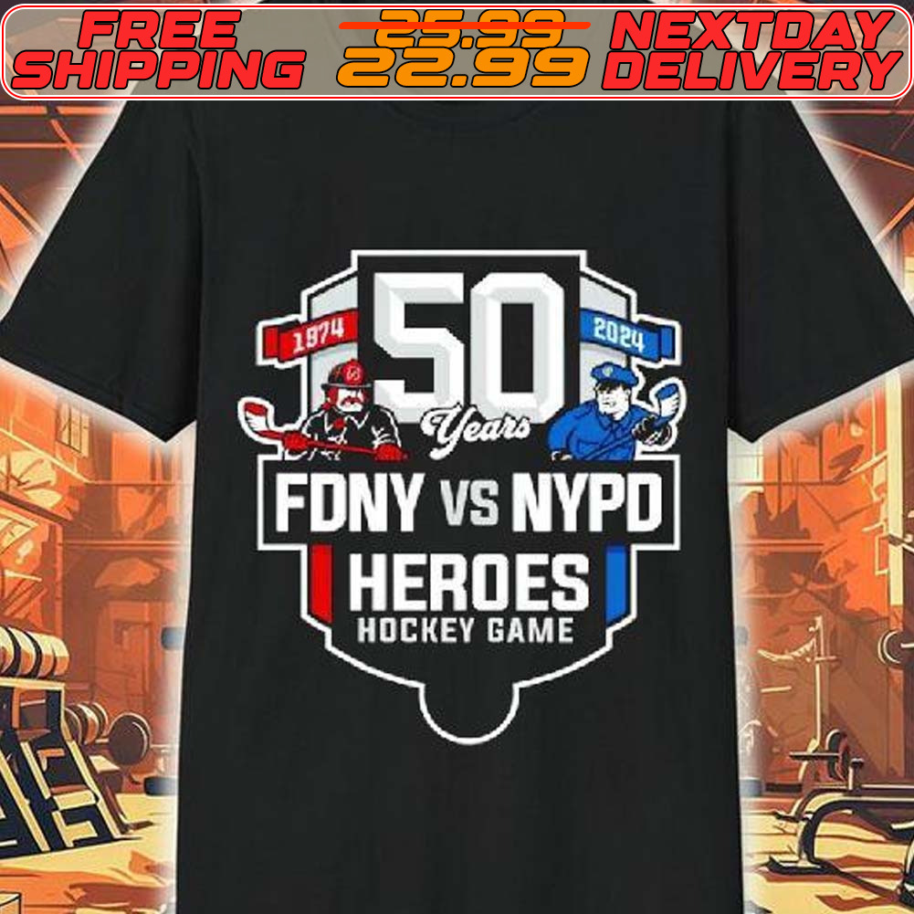 FDNY vs NYPD 50th 1974 2024 Heroes Hockey Game II Shirt