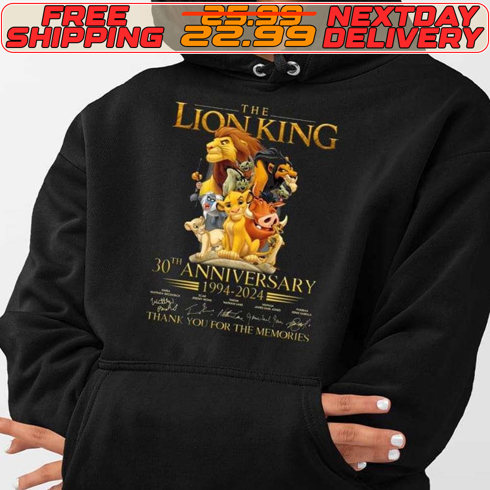 The Lion King 30th Anniversary 1994 2024 Thank You For The Memories Shirt