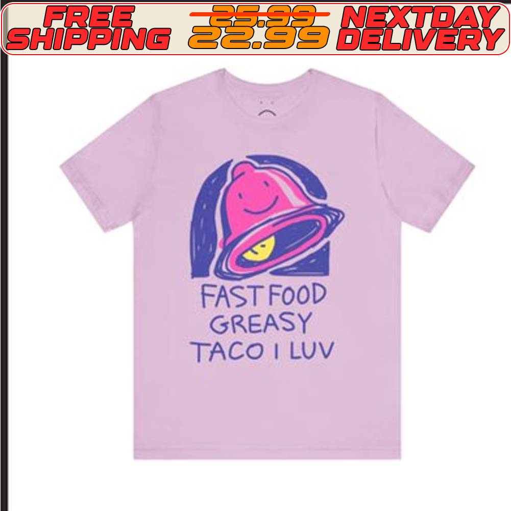 Bell Fast Food Greasy Taco I Luv Shirt