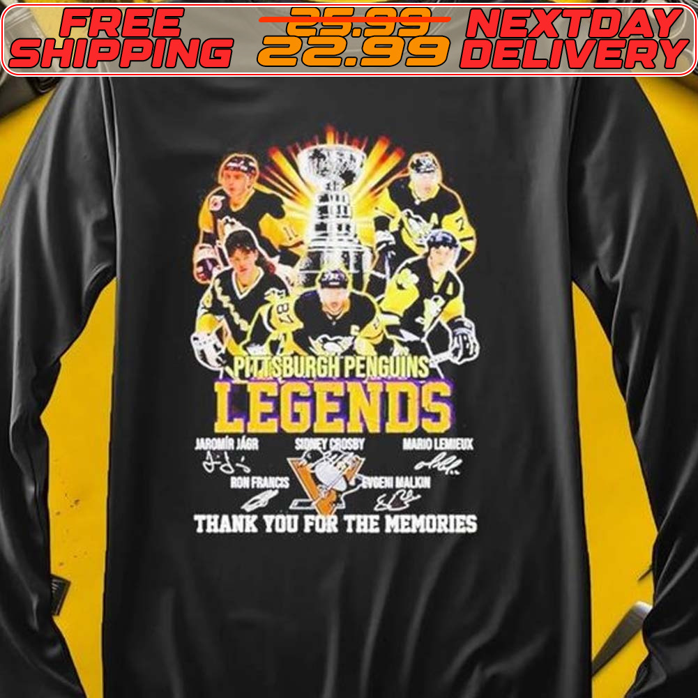 Pittsburgh Penguins Legends Players Thank You For The Memories Signatures Shirt