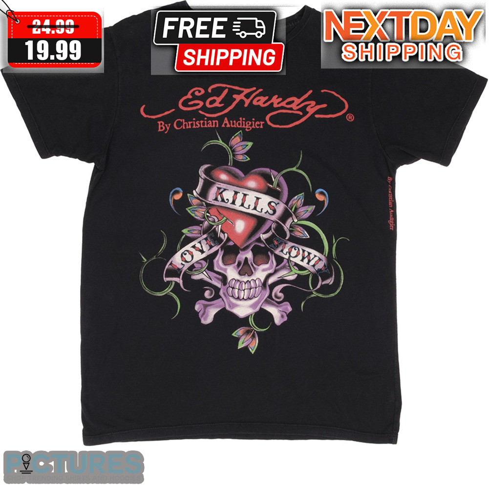 Ed Hardy By Christian Audigier Kills Love Slowly Shirt