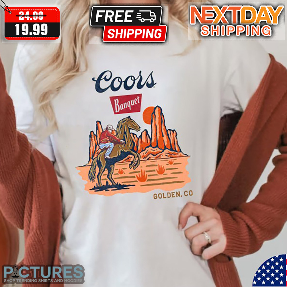Coors Banquet Rodeo Western Golden CO Shirt