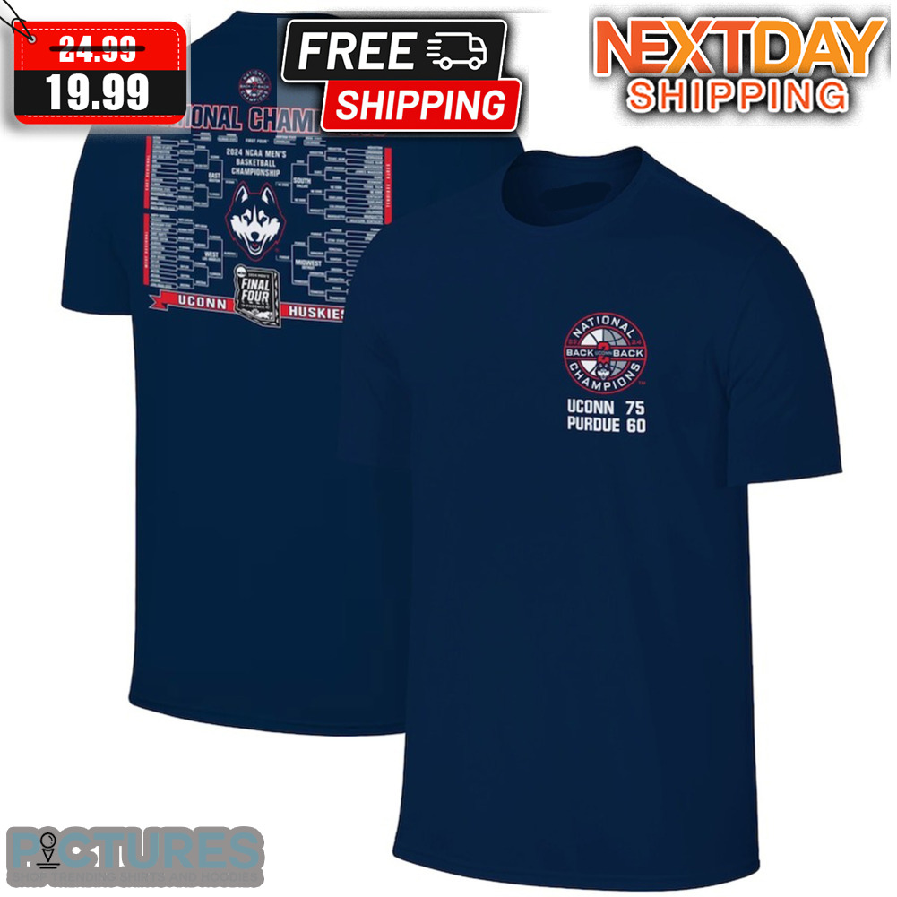 UConn Huskies Back-To-Back NCAA Men's Basketball National Champions Final Four Shirt