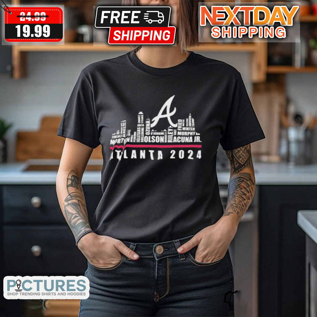 Atlanta Braves Skyline Players Name 2024 Shirt
