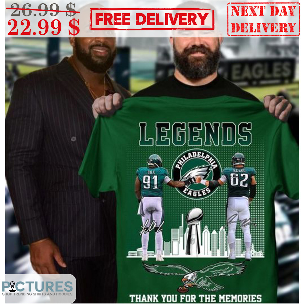 Jason Kelce Fletcher Fox Legends Philadelphia Eagles Thank You For The Memories Signature Shirt