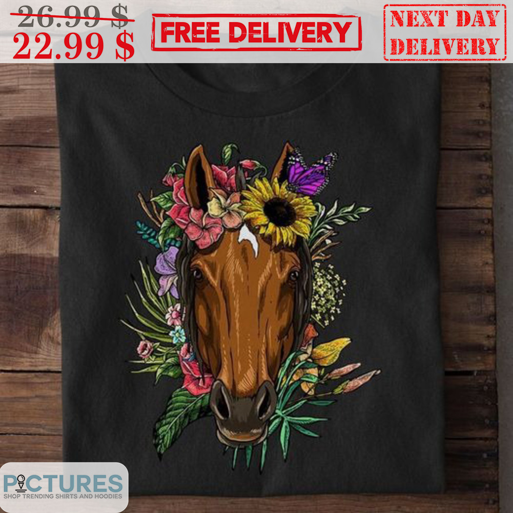Horses Floral Retro Shirt