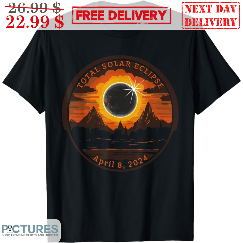 Total Solar Eclipse April 8 2024 Retro Shirt