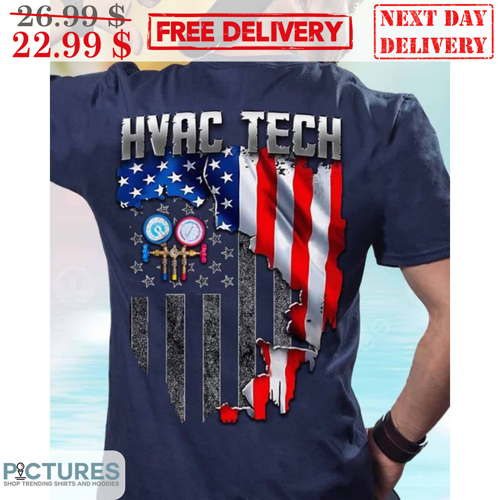 Hvac Tech American Flag Shirt