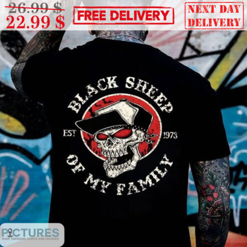 Skull Black Sheep Of My Family Vintage Shirt