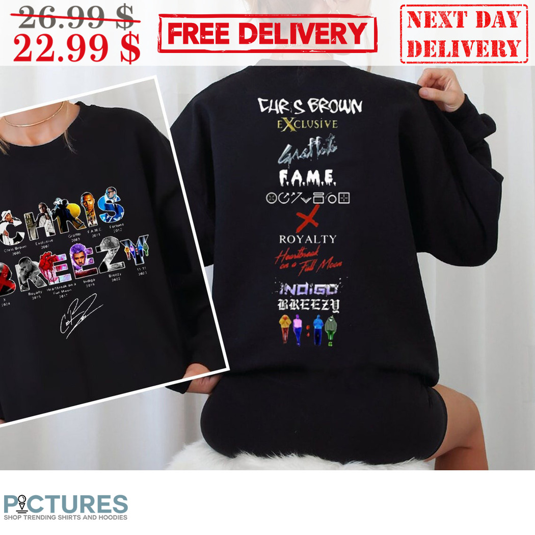 Chris Brown 11 11 Albums 2024 Tour Signature Shirt Chris Brown 11 11 Albums 2024 Tour Signature Shirt