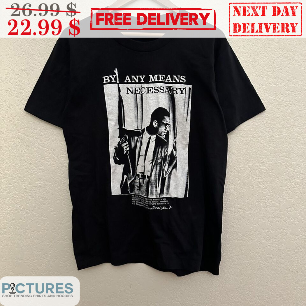 Malcolm X By Any Means Necessary Vintage Shirt