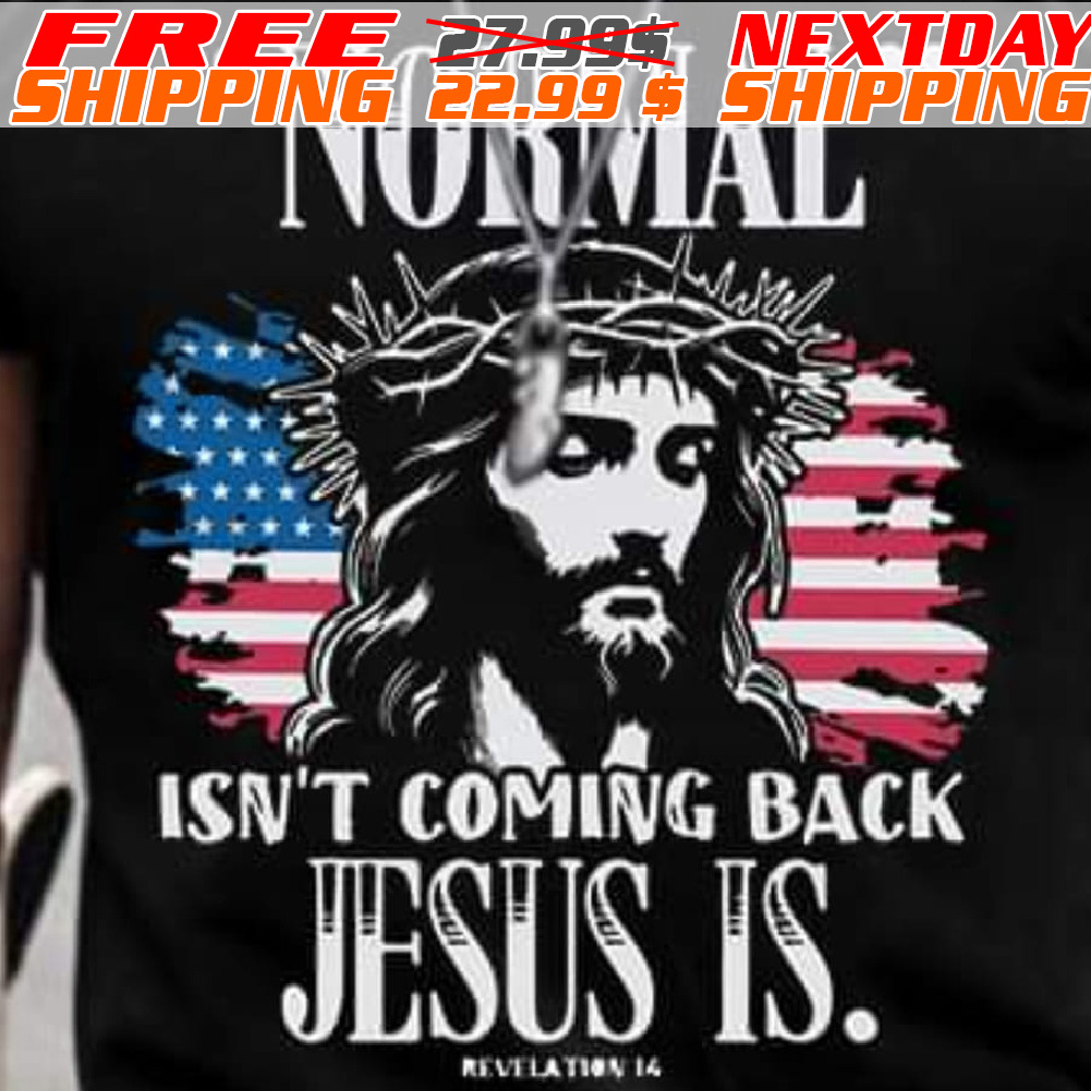 America Flag Normal Isn't Coming Back Jesus Is Shirt