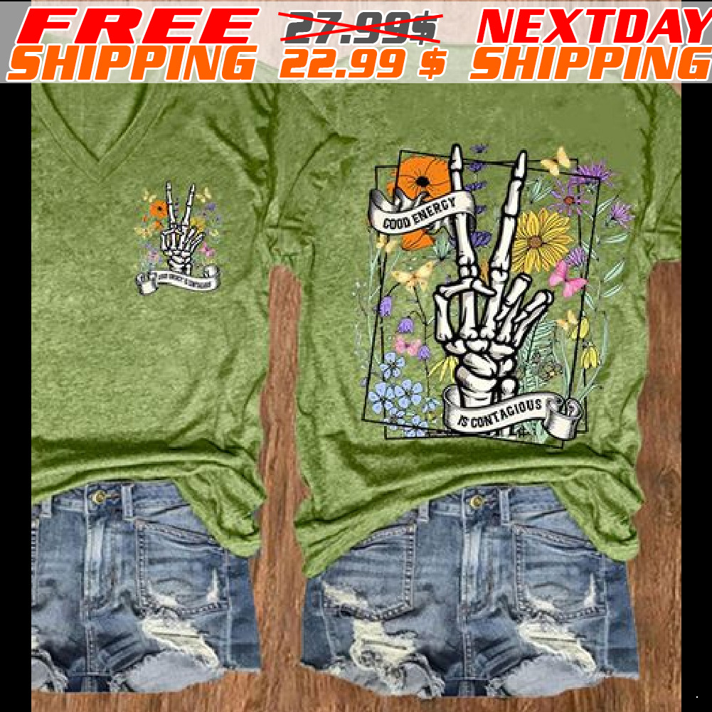 Bone Hand Good Enercy Is Contagious Shirt