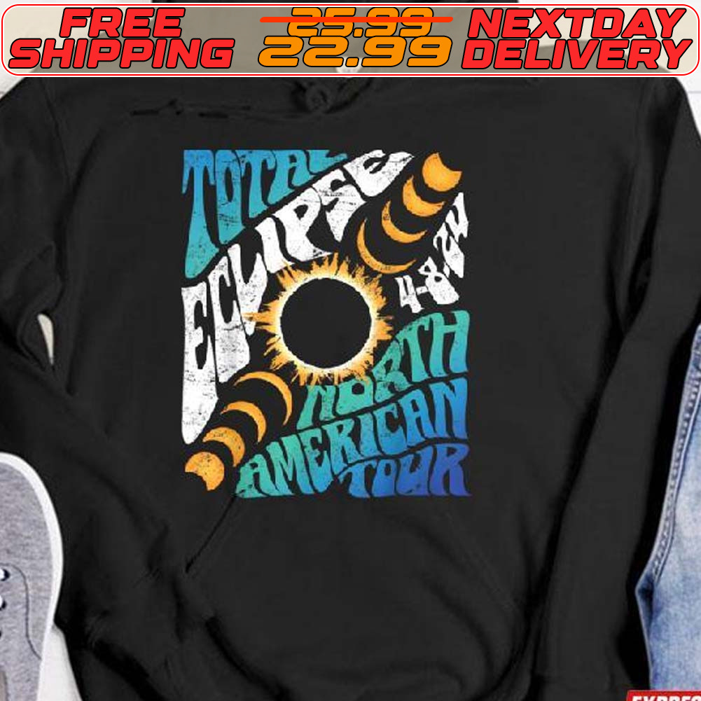 Total Eclipse 2024 Retro Groovy North American Tour Concert Shirt