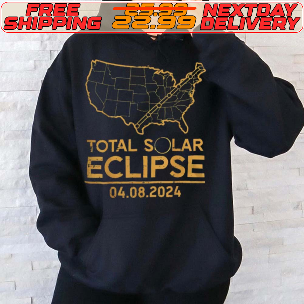 Total Solar Eclipse Map 04 08 24 Totality Shirt