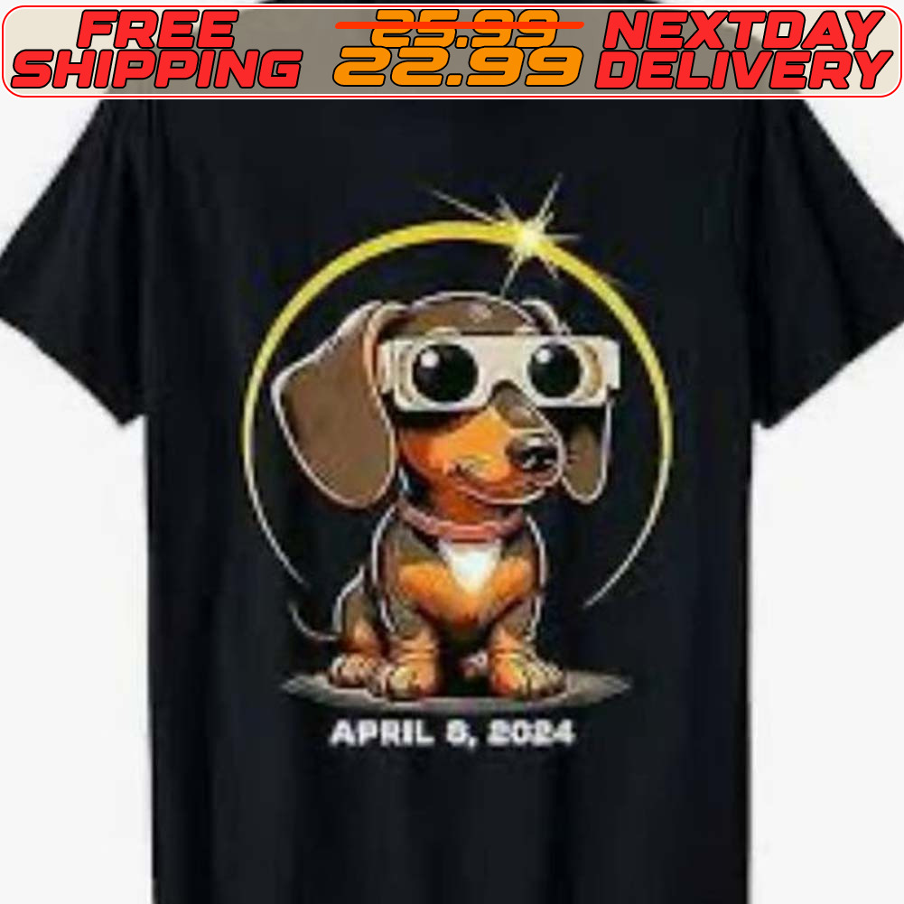 Dachshund Solar Eclipse Glasses April 3 2024 Shirt