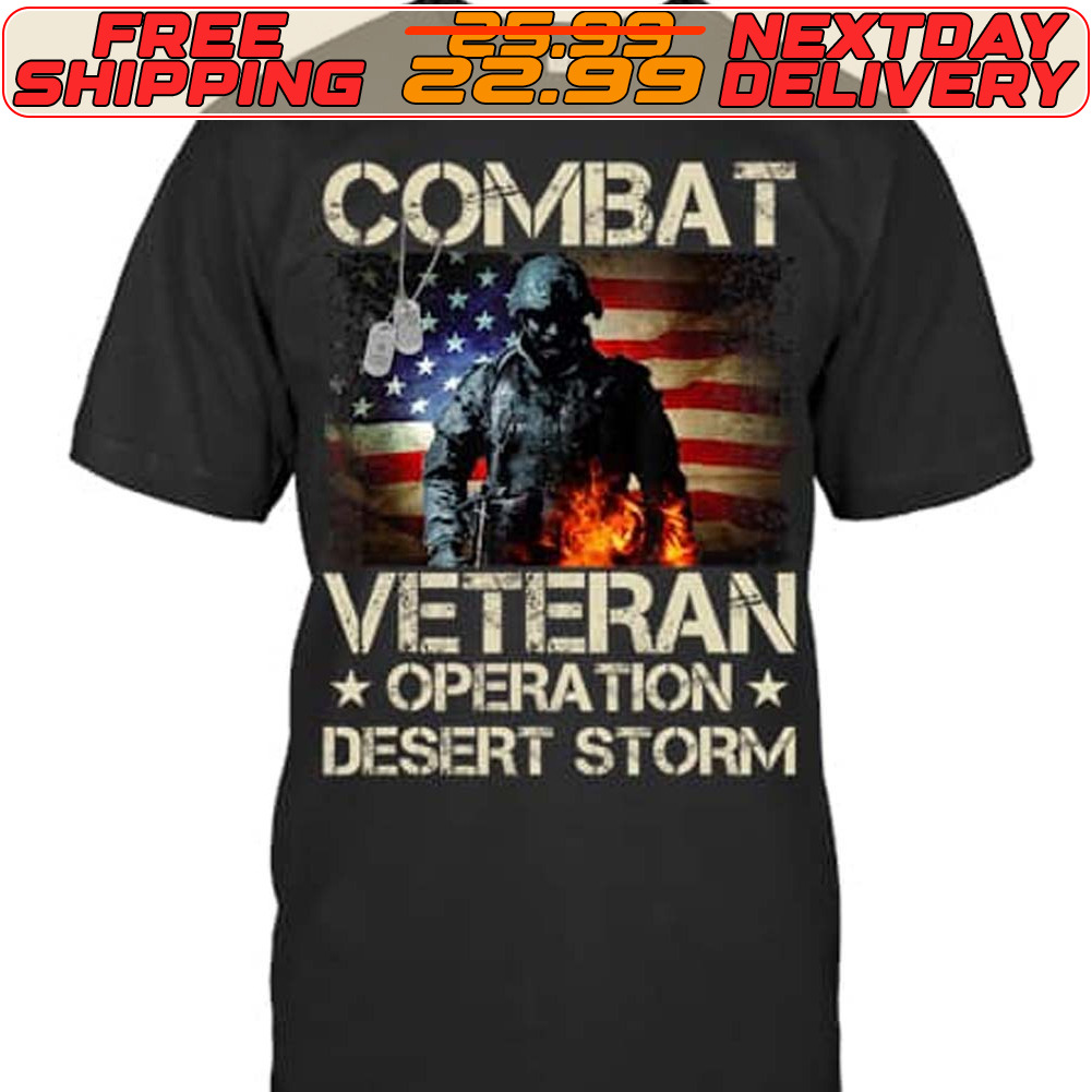 Fireman Combat Veteran Operation De American Flag Shirt