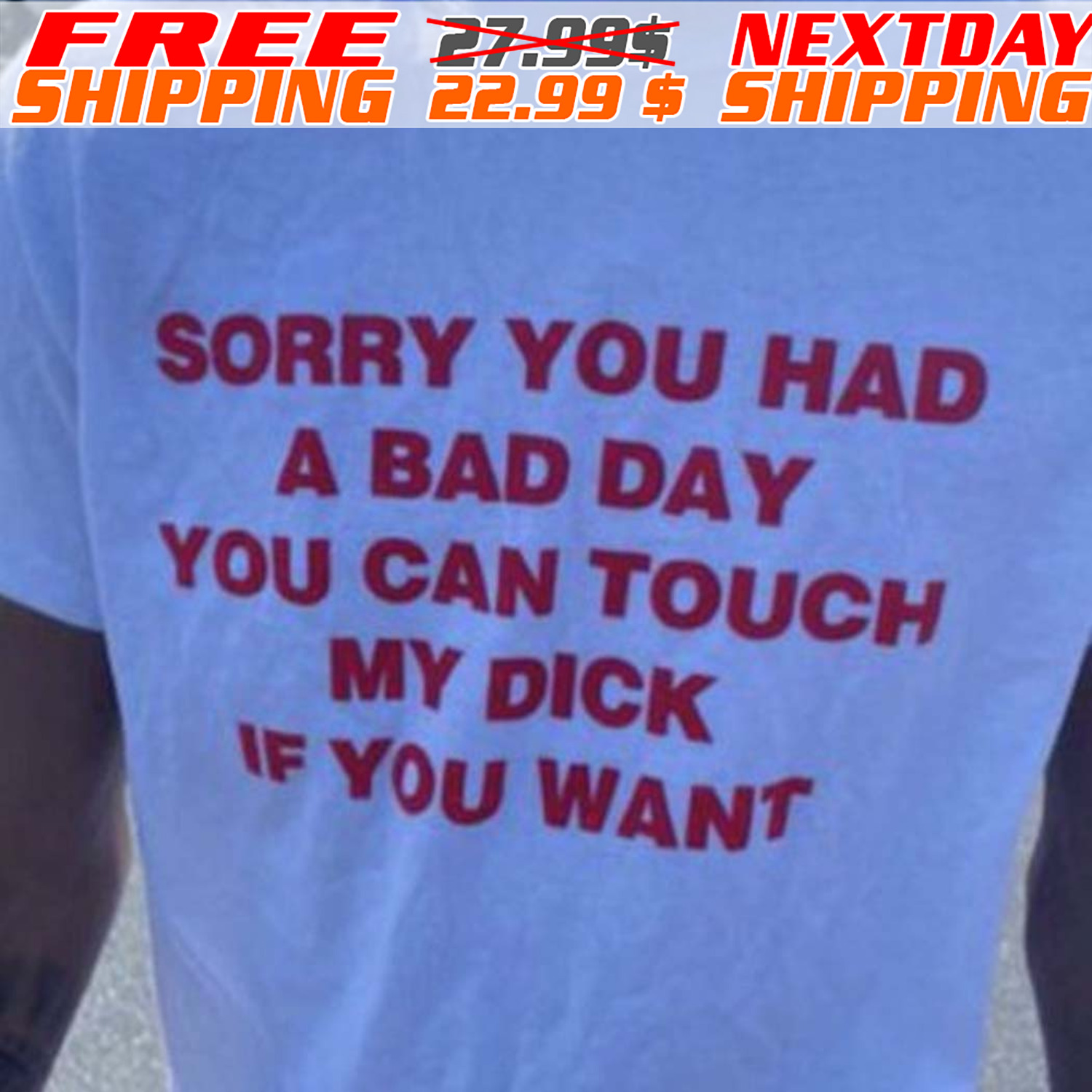 Sorry You Had A Bad Day You Can Touch My Dick If You Want Shirt